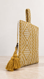 Cotton Laptop Sleeve in Champagne Gold