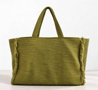 Cotton Slub Sunberg Tote in Lincoln Green