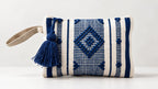 Kilim Cotton Pouch in Sunberg - Navy & White
