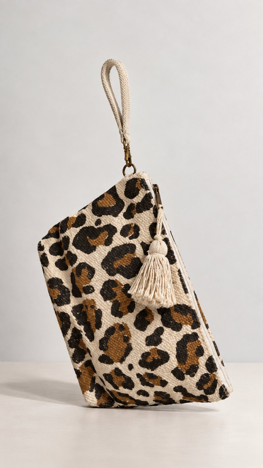 Leopard Print D-Hook Pouch in Leopard